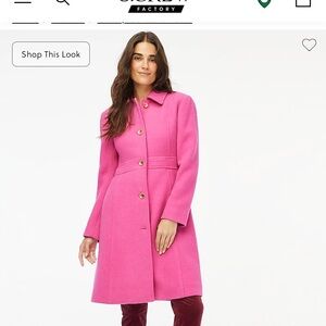NWT J. Crew Factory Wool-blend lady day coat size 6; Dusty Bloom